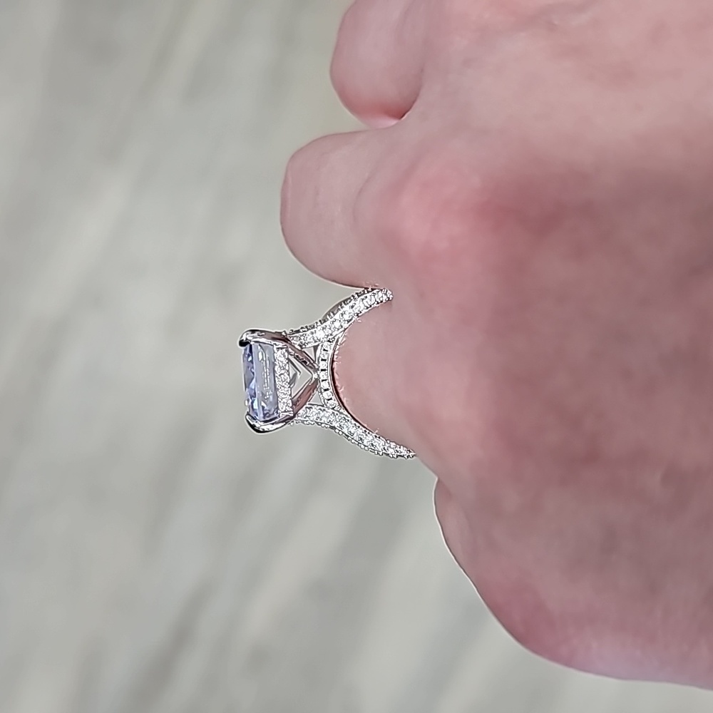NEW ENGAGEMENT DIAMOND S925 STERLING SILVER RING - Picture 3 of 9